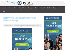 Tablet Screenshot of no.classicasinos.com